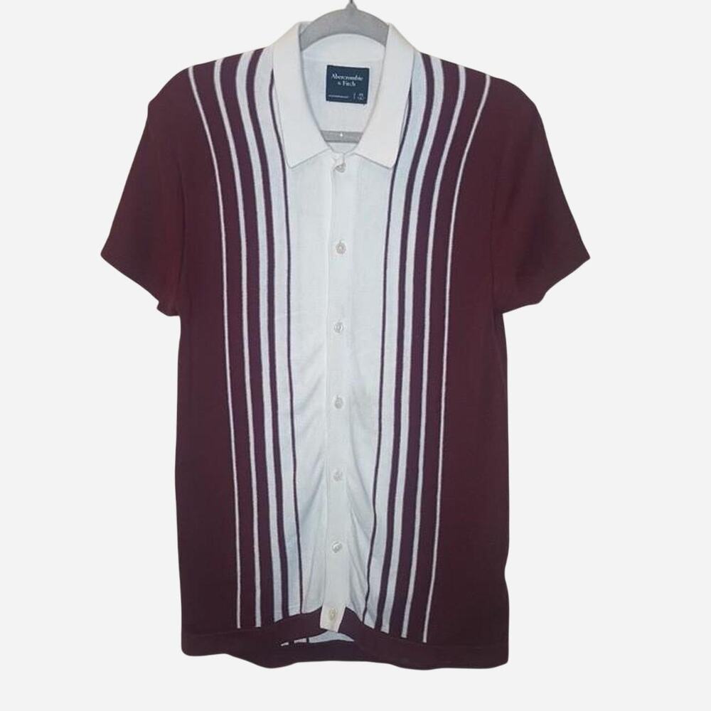 Abercrombie and Fitch Vertical Striped Button Up Shirt size XS